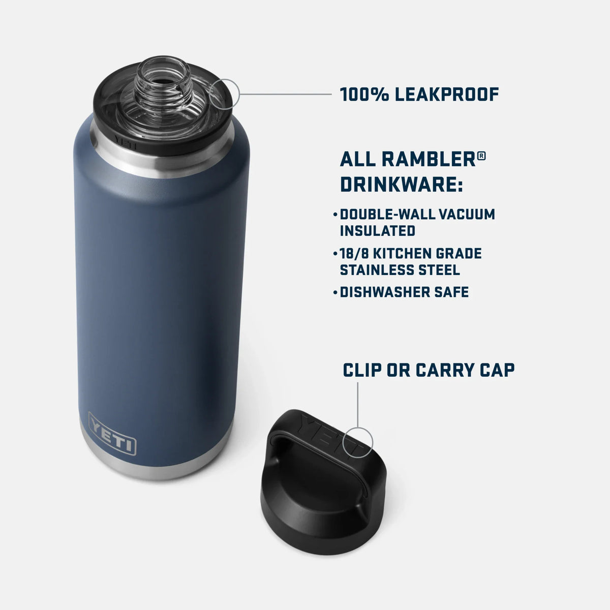 Yeti 46 oz Water Bottle with Chug Cap